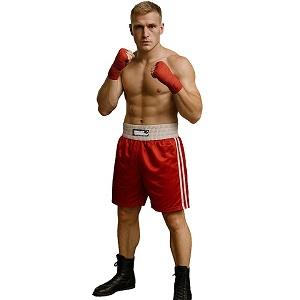 FIGHT-FIT - Boxing Shorts / Boxhosen / Rot-Weiss / Large