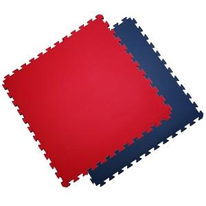 Kampfsportmatten  / 100 x 100 x 2.0 cm / Steckmatten / Bodenmatte / Trainingsmatte / Blau-Rot