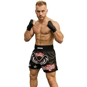 FIGHTERS - Muay Thai Shorts / No Fear / Schwarz / Medium