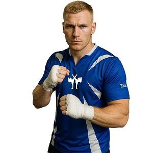 FIGHTERS - Kick-Boxing Shirt / Competition / Blau / Small