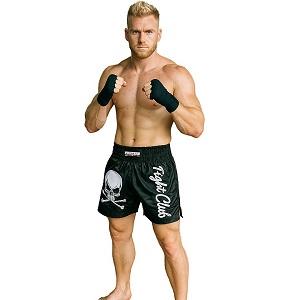 FIGHTERS - Muay Thai Shorts / Fight Club Skull / Schwarz / Medium