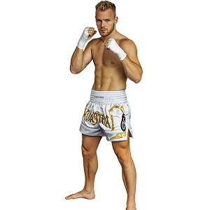 FIGHTERS - Muay Thai Shorts / Weiss-Gold / XL