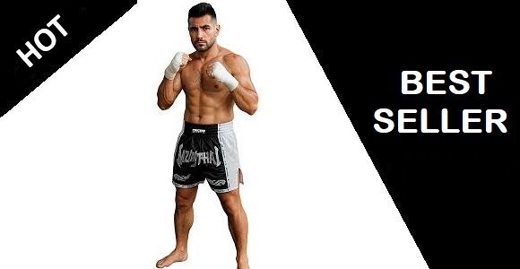 FIGHTERS - Thaibox Shorts / Elite Muay Thai / Schwarz-Weiss